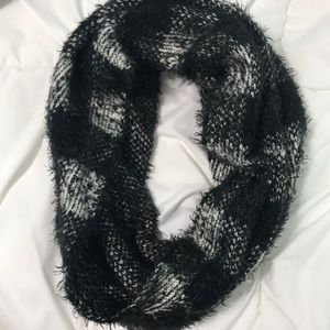 black and white infinity scarf